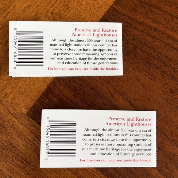 VINTAGE LIGHTHOUSES OF THE GREAT LAKES 32 CENT STAMPS - 1 FULL BOOK & 1 PARTIAL - Picture 5 of 6